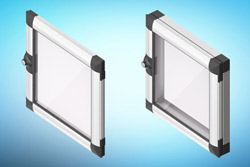 Inspection windows protect access to machine controls