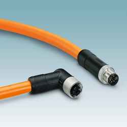 Pre-assembled M12 power cables with M-coding