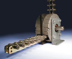 Push-pull chain moves 8-tonne loads in and out of oven