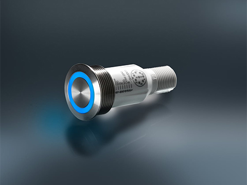 Robust metal switch with M12 connection and RGB status indication