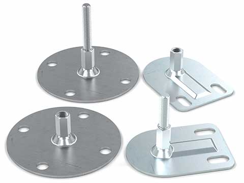 Low profile levelling feet offered in stainless steel