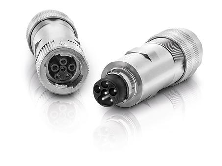 Rugged power and signal interface featuring quick locking