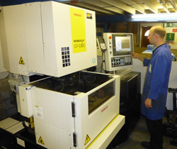 Wire EDM machine halves the time needed to manufacture dies