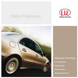 Brochure shows a variety of automotive applications for sensors 