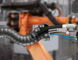 igus harnessed dress-packs: cable protection for welding robots