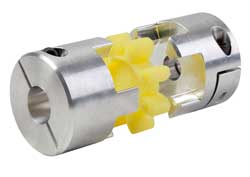 Jaw shaft couplings stocked with pre-machined bores and keyways