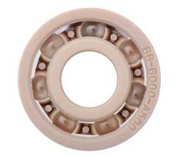 See different material combinations used in plastic bearings