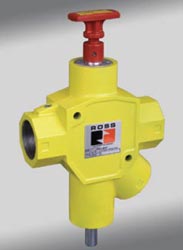 Safety-rated dump valves, double-valves and shut-off valves