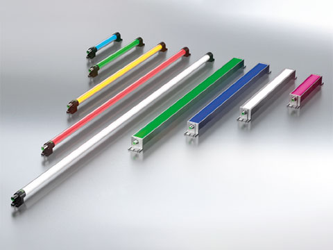 Multicoloured LED machine lights provide illumination and status display in one device