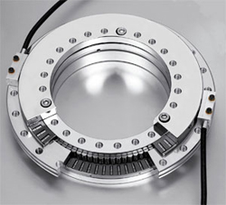 Combined radial/thrust bearing incorporates angle measurement