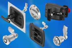 Compression latches with convenient quarter-turn operation