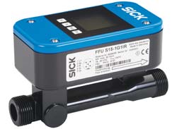 In-line flow measurement device with meter, switch and display