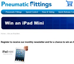 Win an Apple iPad Mini with Pneumatic Fittings Ltd