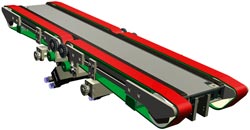 Lenze servo motors specified for telescopic conveyors