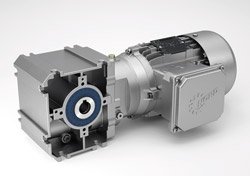Helical worm gear unit made from high-strength aluminium alloy