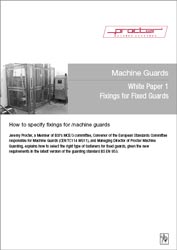 Fixings for fixed guards: White Paper explains requirements