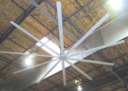 Giant speed-controlled fans help to cut heating bills