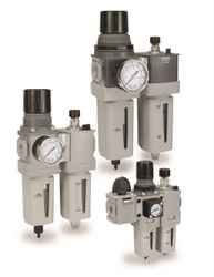 Global filter regulator lubricators for restricted spaces