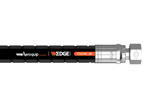 Hydraulic hose features smallest corrugated hose bend radius