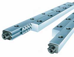 Miniature linear guides with rollers offer higher performance