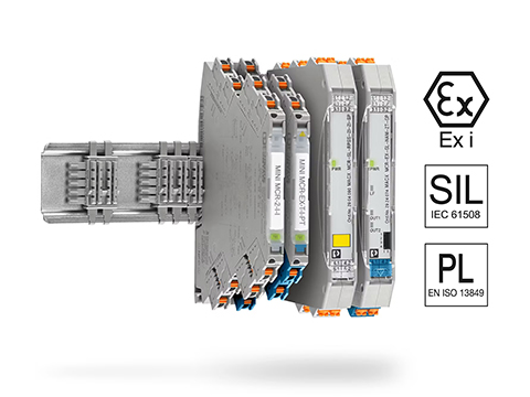 NE-95-certified signal conditioners and measuring transducers for demanding process industry applications
