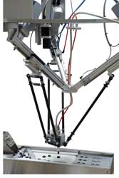 Festo pick-and-place tripod robot integrated in automation