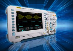 Low-cost digital oscilloscope with wide screen and deep memory