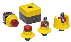Emergency stop pushbuttons: choice of actuators and contacts