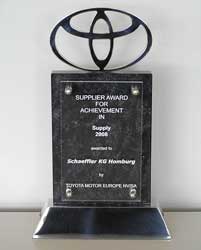 Schaeffler wins Achievement Award from Toyota