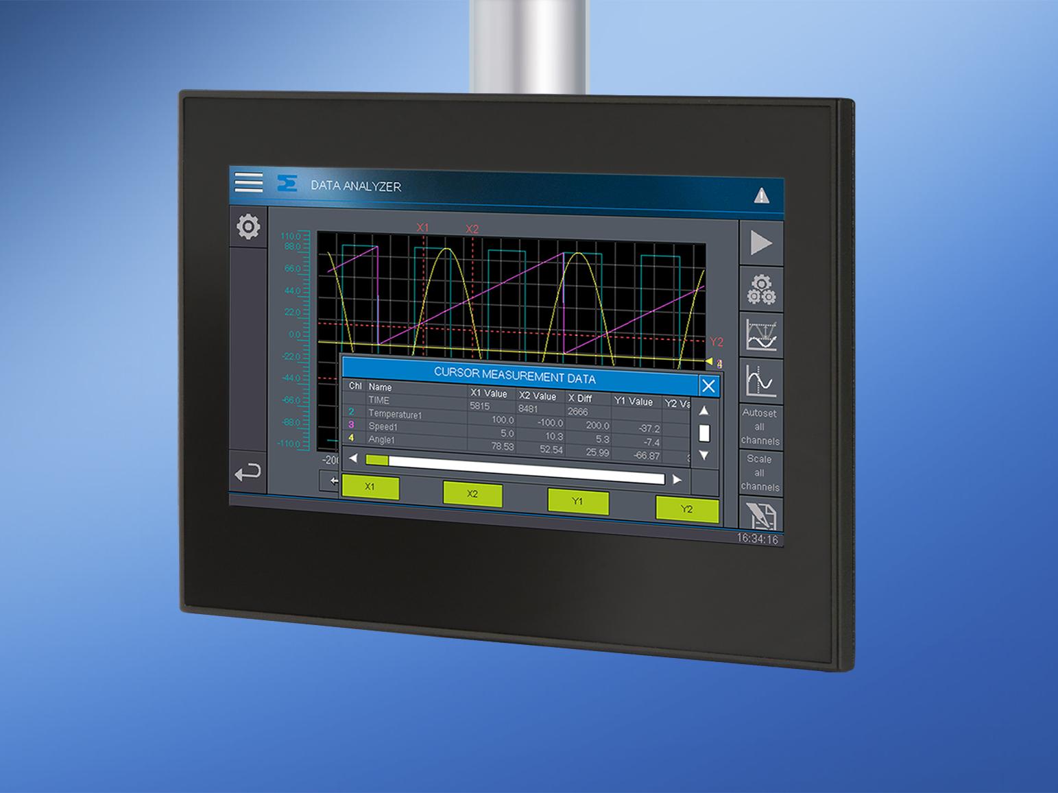 Compact 7-inch multi-touch panel for carrier arm mounting