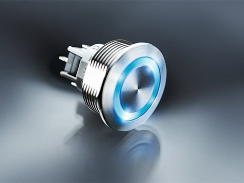 The robust metal switch with RGB visualisation