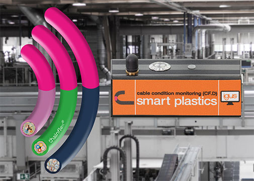 Contactless monitoring of Igus cables in e-chains