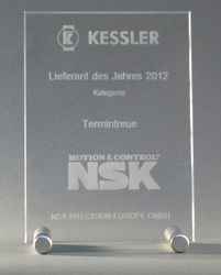 NSK named supplier of the year by Franz Kessler GmbH