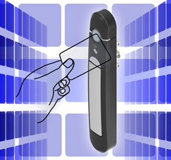 EMKA AGENT E wireless swinghandle with RFID swipe card security