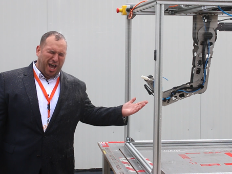 Water-resistant robot showered with praise