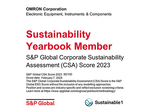 OMRON included in Sustainability Yearbook for fourth consecutive year