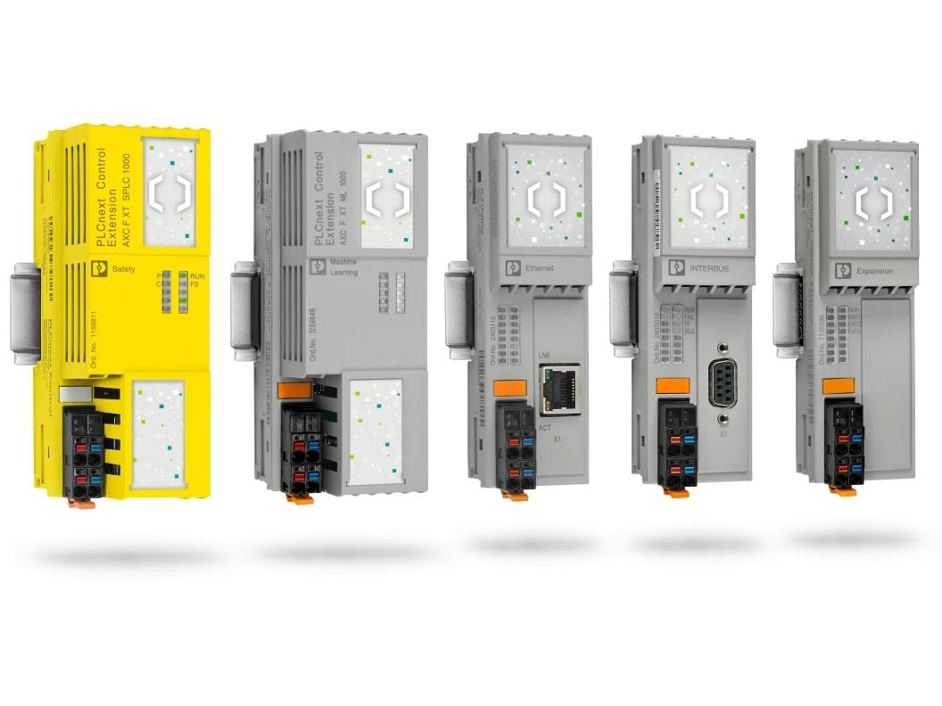 Left-alignable extension modules for PLCnext Control devices