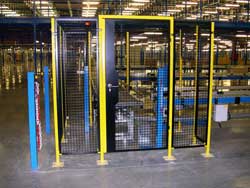 Custom-built guarding installed in automated warehouse