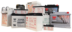 High-reliability Yuasa lead acid batteries available from stock