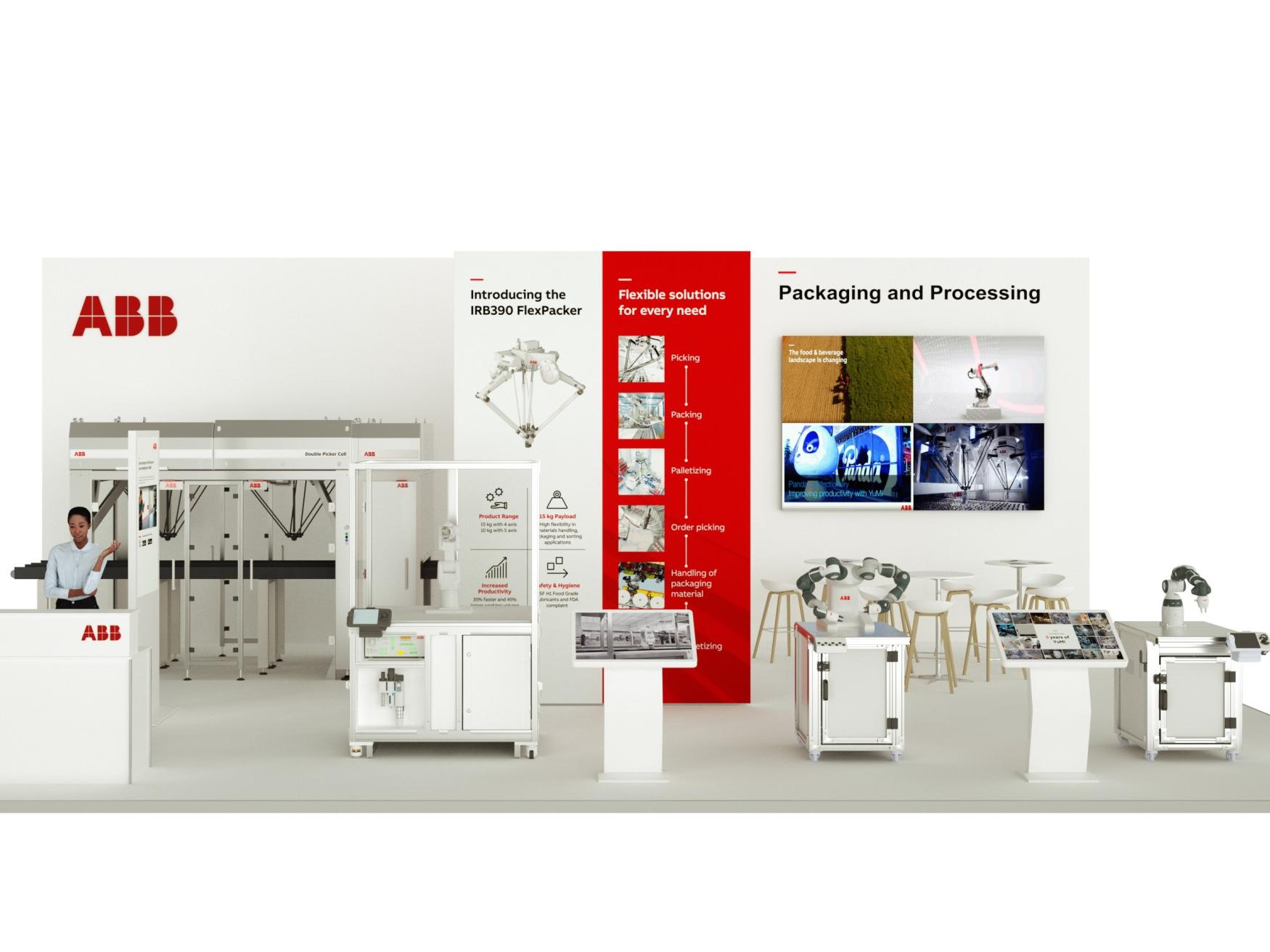 ABB robots for processing and packaging highlighted in virtual panoramic tour