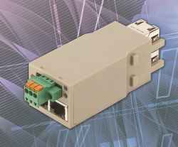 Connector with integrated Ethernet switch from Harting