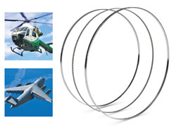 Thin section bearings for commercial aircraft