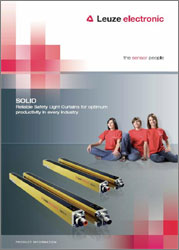 Free brochure for Leuze Electronic's SOLID safety light curtains
