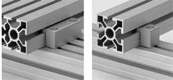 Clamping blocks join aluminium profiles quickly and simply