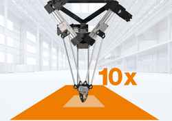 igus increases drylin delta robot working space by factor of 10