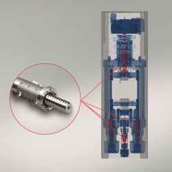 Ball screws for servo-electric actuators in powder presses