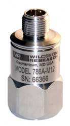 Vibration sensors with industry-standard M12 connectors