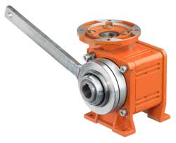 Worm gearbox with torque limiter features manual override
