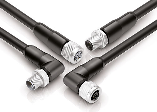 UL-approved K and L cable connectors coded for power supply