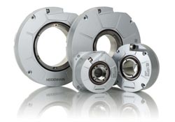 Absolute encoders feature hollow shafts and integral bearings